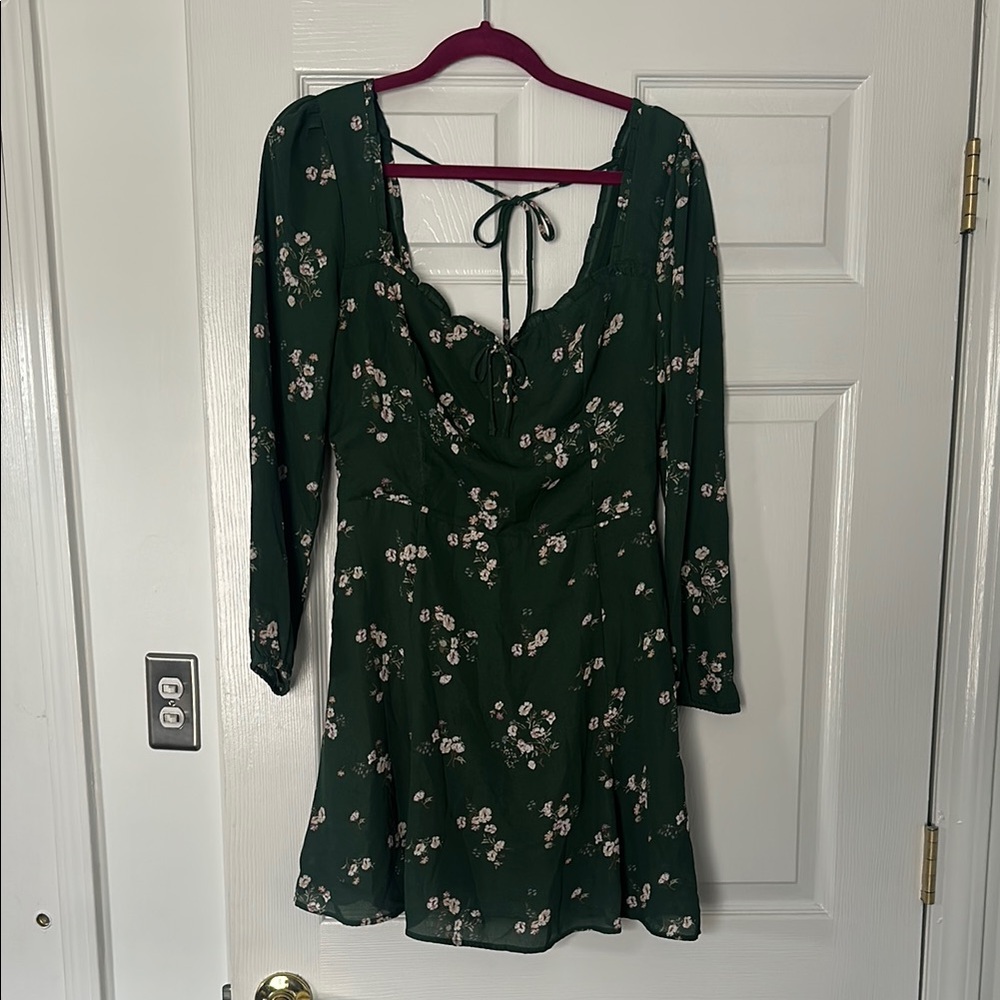 Abercrombie & Fitch Green Long Sleeve Sundress